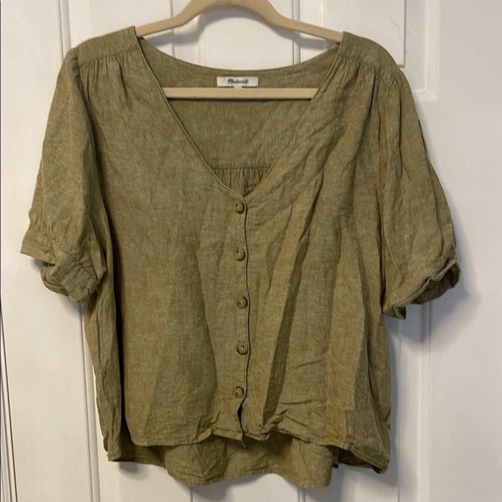 Linen Button Up Blouse